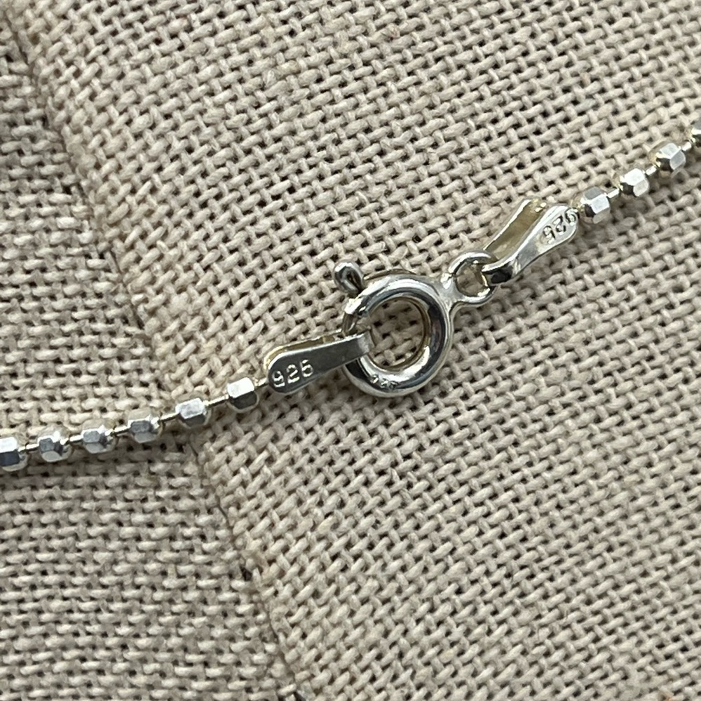 Vintage Sterling Silver Flip-Flop CZ Necklace | Italy 925 | 16” Chain - Picture 7 of 17
